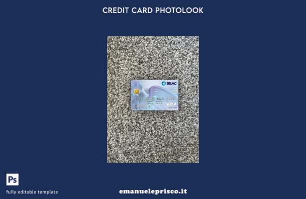 modello frontale photolook per carta platino visto Libano BBAC in stile verifica